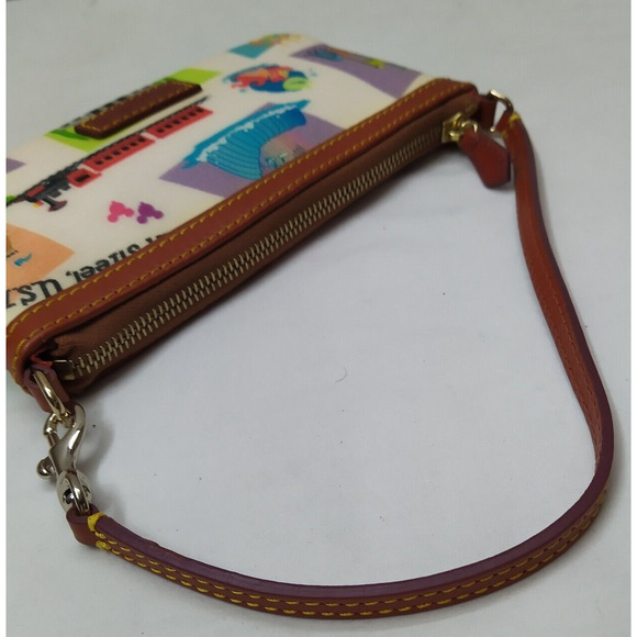 Dooney and Bourke Retro Disneyland 50th Anniversary Multicolor Wristlet - Wallet - Picture 9 of 14